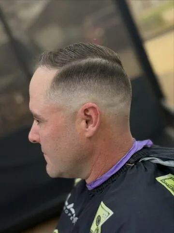 Hard part comb over fade — Blessed Barbershop Baldwin County